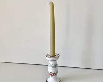 Sweet Vintage Ceramic Porcelain Floral Candle Taper Holder