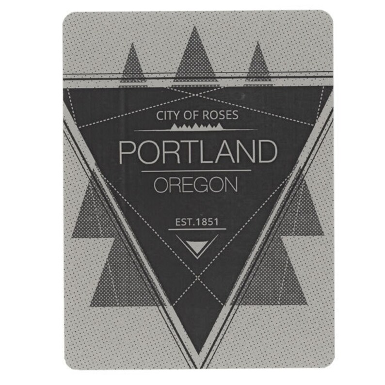 5 Hipster Portland Postcards Set, PDX, Retro Fonts, Holiday image 4