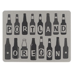 5 Hipster Portland Postcards Set, PDX, Retro Fonts, Holiday image 5