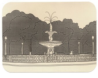 Pocztówki Savannah, ręcznie rysowany prezent