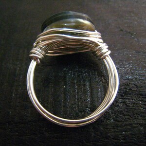 Abalone Handmade Ring in sterling silverring size 5 to 11 image 4