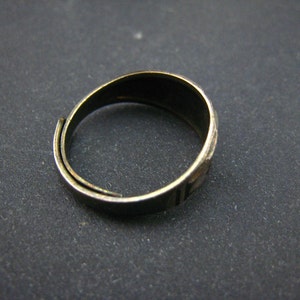 Oxidized sterling silver adjustable ring image 5