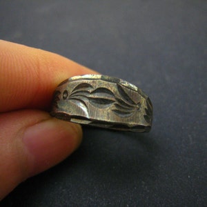 Oxidized sterling silver adjustable ring image 2