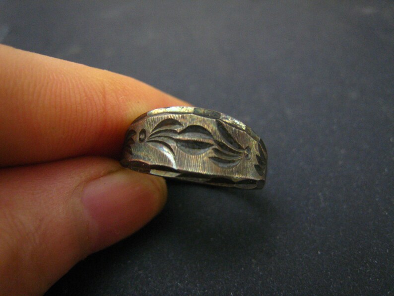Oxidized sterling silver adjustable ring image 2