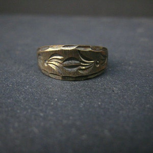 Oxidized sterling silver adjustable ring image 1