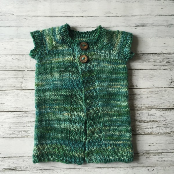 hand knit toddler cardigan 12-24 months