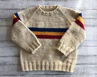 hand knit sweater size 12-24 months