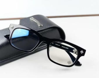 Black Y2K Gothic Cross Temple Square Glasses, Streetwear Fashion Eyewear