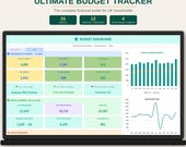 Excel Budget Tracker, Monthly Financial Planner, Debt Payoff Spreadsheet (Digital Download)