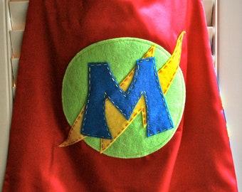 Custom Superhero Cape: Hand-Stitched Satin, Personalized Letter