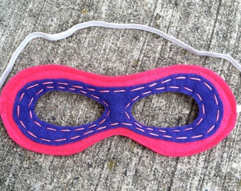 Girls Superhero Mask-Customize- Superhero Accessory- Pink Purple -Superhero Dress Up Party