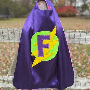 Personalized Purple Superhero Cape