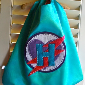 Custom Turquoise Superhero Cape image 1