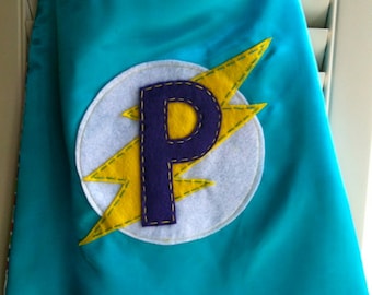 Personalized Turquoise Superhero Cape