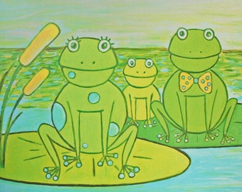 Frog Family - Nursery Print