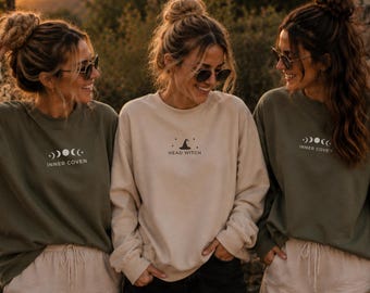 Bachelorette Party Sweatshirts, Bride Sweatshirt, Bridesmaid Sweatshirts, Witchy Bachelorette, Bridal Party Sweaters, Bride Tribe