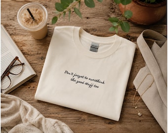Overthinking Shirt Damen, Mental Health T-Shirt, Self Care Geschenk, Positive Gedanken, Aesthetic Statement, Geschenkidee für Frauen