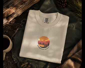 Golden Hour Therapy Shirt, Nature Lover Tee, Camping Shirt, Sunset Graphic Tee, Lake Life Shirt, Outdoor Lover Gift, Hiking T-Shirt