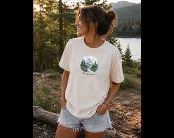 Wander More Worry Less Shirt, Hiking Shirt, Nature Lover Tee, Mountain Graphic Tee, Camping Shirt, Outdoor Adventure Gift