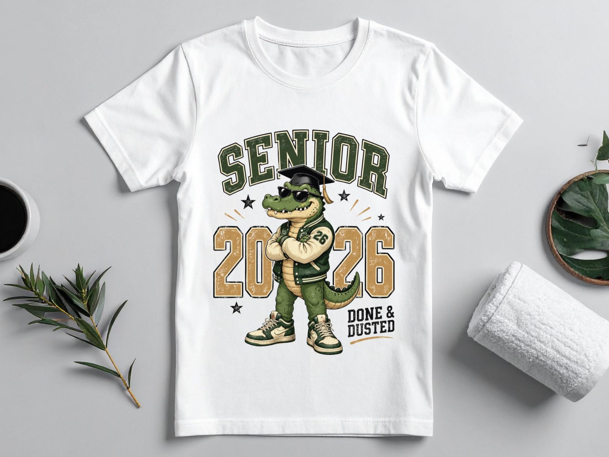 Senior 2026 PNG | Graduation Gator PNG | Retro Graduation Shirt Design ...