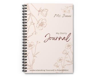Diario personalizado para docentes / Cuaderno de autocuidado para educadores / Diario de reflexión diaria para docentes / Cuaderno de atención plena para mujeres / Autocuidado