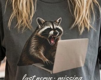Last Nerve Missing Raccoon Shirt, Funny Teacher Tee