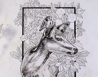 Martinefa's original drawing "AUTUMN" - unique piece