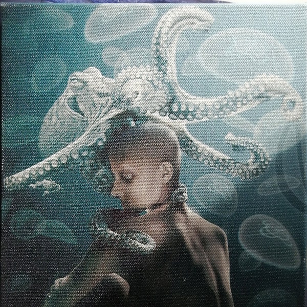 Digital artwork print on canvas - "Insomnia" - 20 x 30 x 2 cm
