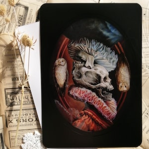 Carte postale grand format d’une œuvre de Martinefa "TWINS" - 14,6 x 20,9 cm