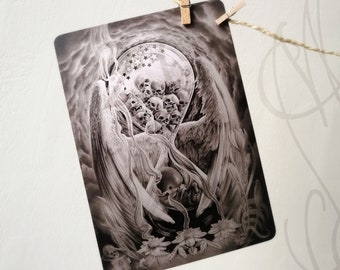 Large format postcard of a work by Martinefa &quot;2021&quot; - 14.6 x 20.9 cm (A5)