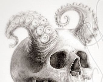 Martinefa's original drawing - "OCTOSKULL"