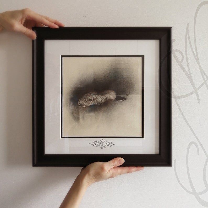 Martinefa's original drawing, presented in a custom frame SERPENT Snake image 2