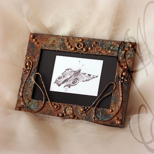 Martinefa's original drawing presented in hand personalised frame Butterfly Frivole image 3