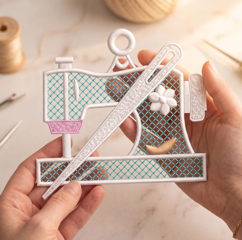 Free Standing Lace Sewing Machine Ornament Embroidery Design (digital ...