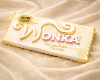 Wonka vit choklad med gyllene biljett