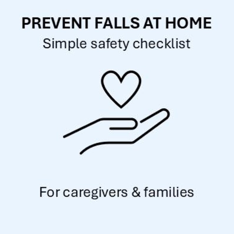 Fall Prevention Checklist PDF, Home Safety for Elderly, Caregiver Guide ...