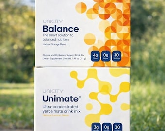 Unicity Balance Unimate Combo | Complément alimentaire orange citron (30 portions chacune)