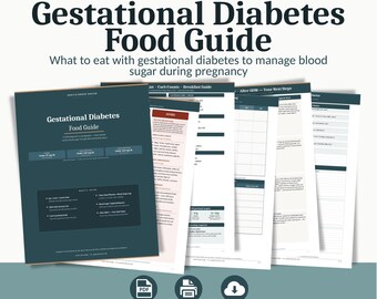 Gestational Diabetes Printable | Diabetic Meal Plan | Fillable PDF | Gentle Order Design