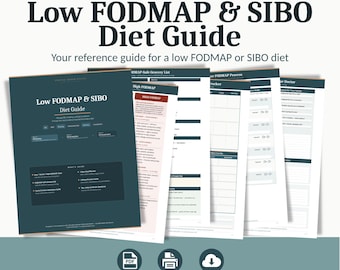 Low FODMAP Diet Guide Printable | SIBO & IBS Food Guide | Fillable Pdf | Gentle Order Design