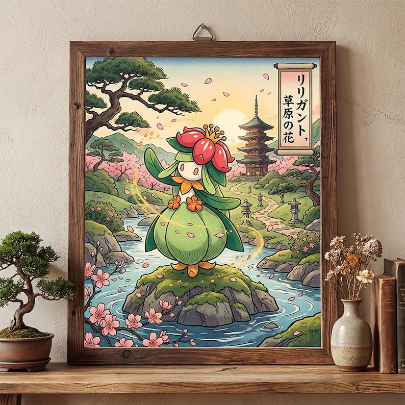 Lilligant Poster – Pokemon Inspired Wall Art Print Decor (digital ...