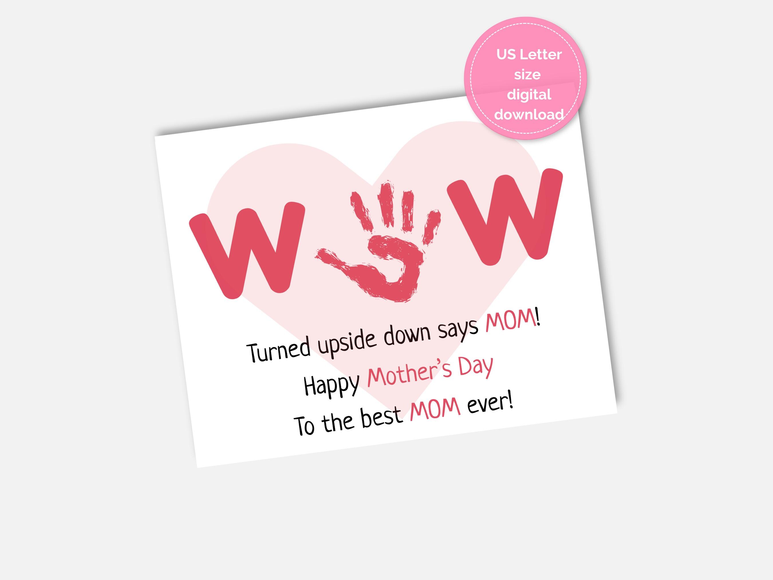 Mother's Day Handprint Art, Mother's Day Handprint Craft, Best Mom Ever ...