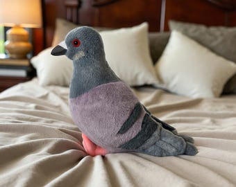 Realistische knuffel duif – zacht knuffelbaar knuffeldier voor kinderen, verzamelaars