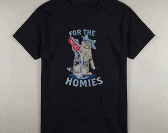 Cat Milk Cartoon Tee, Oversized Baggy Shirts, Retro Graphic Shirt, Unisex Cotton Concert Apparel