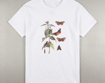 Nature Shirts, Unisex Cotton, Cutie Butterfly Shirt, Vintage graphic tee, baggy comfy Shirts