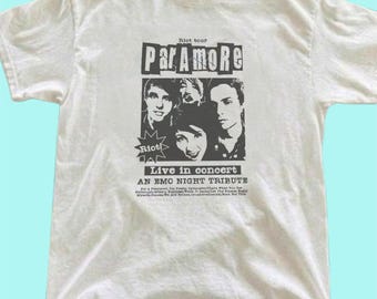 Paramore Riot Tour Tshirt, Unisex Cotton, 90s Style band tee, Streetwear, Concert Cotton Apparel