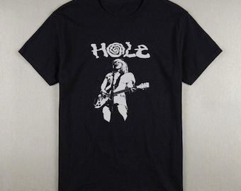 Hole band Tshirt, 90s Retro Goth Tee, Soft Cotton Unisex, Oversized Streetwear