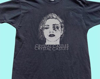 Retro Graphic Shirt, Crystal Castles Band T-Shirt, 90s Alt Rock, Unisex Cotton Concert Apparel