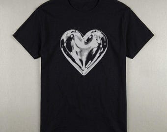 Y2k Grunge Shirts, Gothic Heart Tshirt, 90S Graphic Tee, Unisex