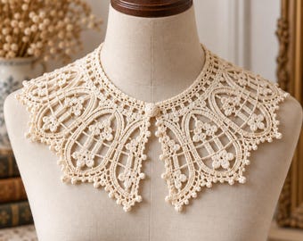 Cathedral Lace Collar Crochet Pattern PDF, Victorian Gothic Detachable Collar