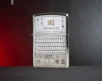 Tech Inspired Keyboard Zippo Lighter, Computer Design Engraved Zippo, Futuristic Collectible Gift for Him, Birthday Gift, Mens Accessories